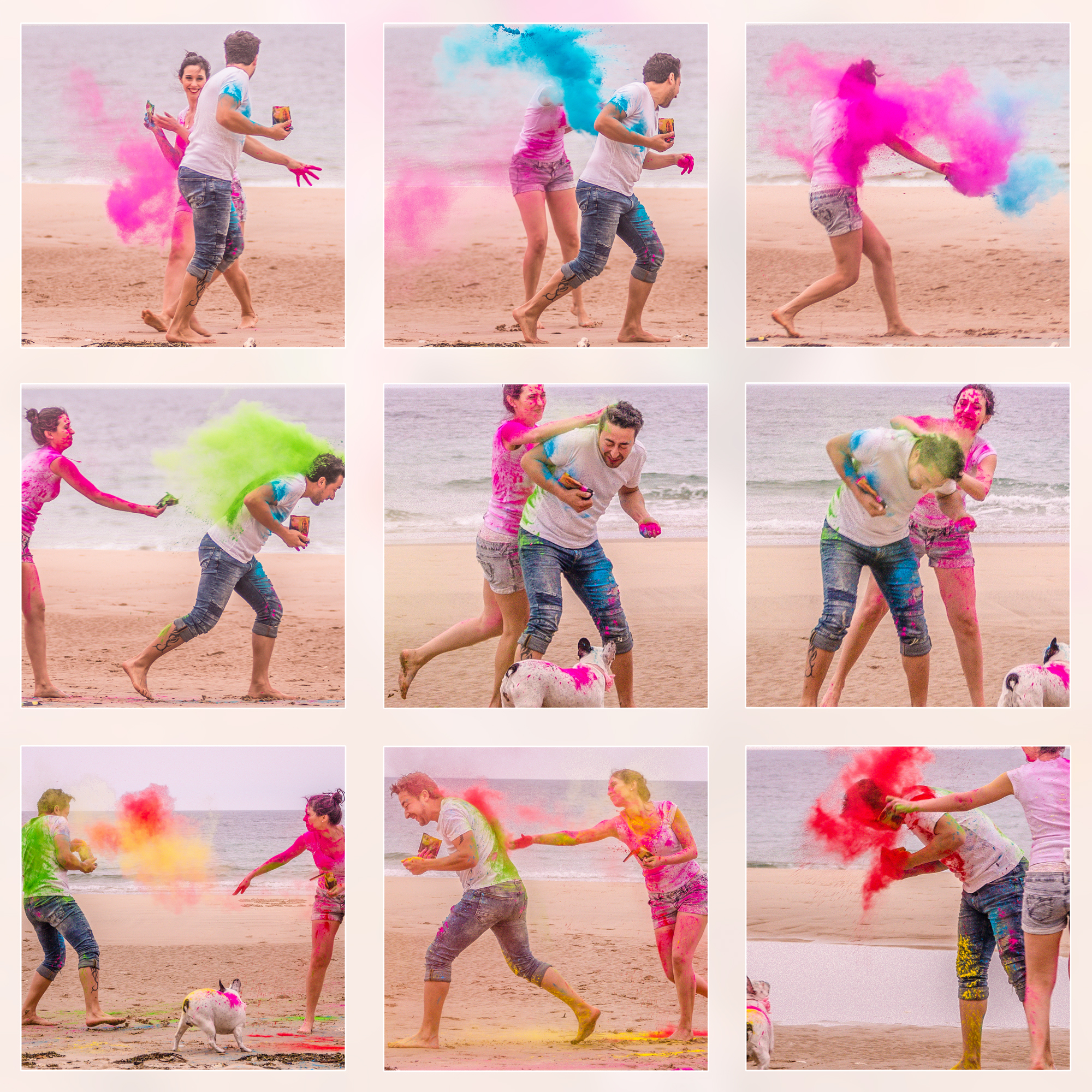 Preboda en la playa. B+R+B. Polvos Holy