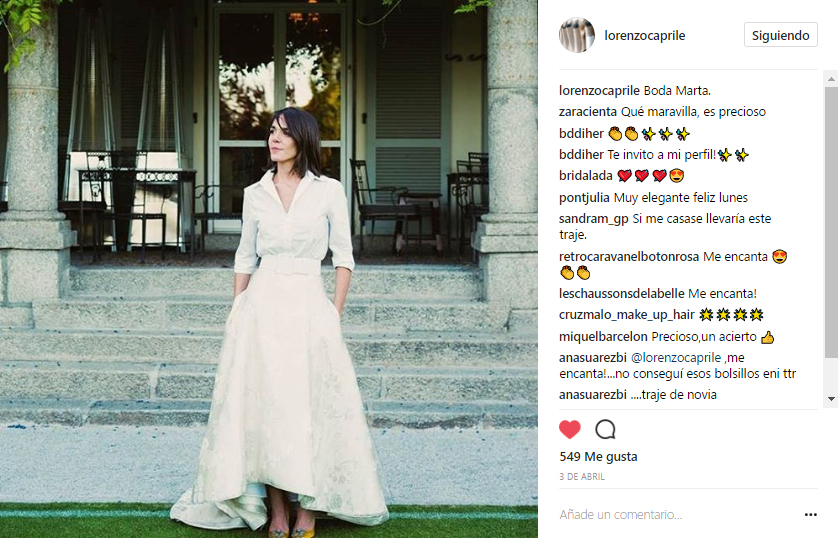 Vestido de novia inspirador de Lorenzo Caprile